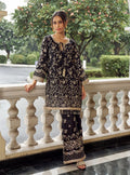 Manwa Linen Satin Black Kurta Set