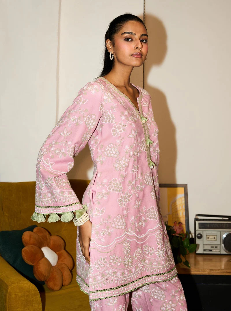 Mabel Wool Pink Co-ord Set