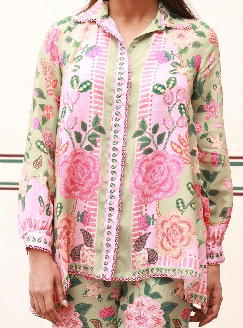 Raisa Lawn Printed Green Co-ord Set