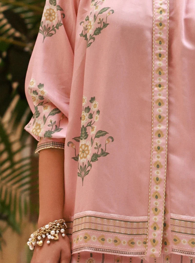 Svea Lawn Printed Pink Co-ord Set