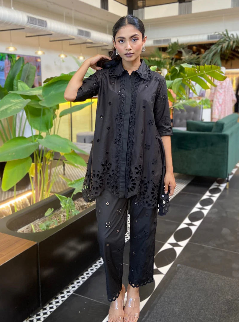 Carlisle Supima Cotton Black Co-ord Set