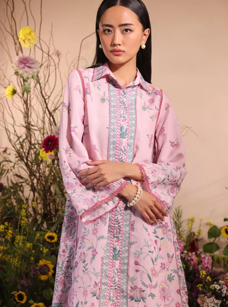 Niamh Lawn Printed Pink Co-ord Set
