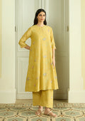 Lemon Thread Embroidered Co-ord Set