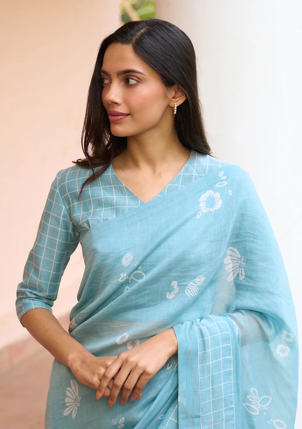 Powder Blue Saree