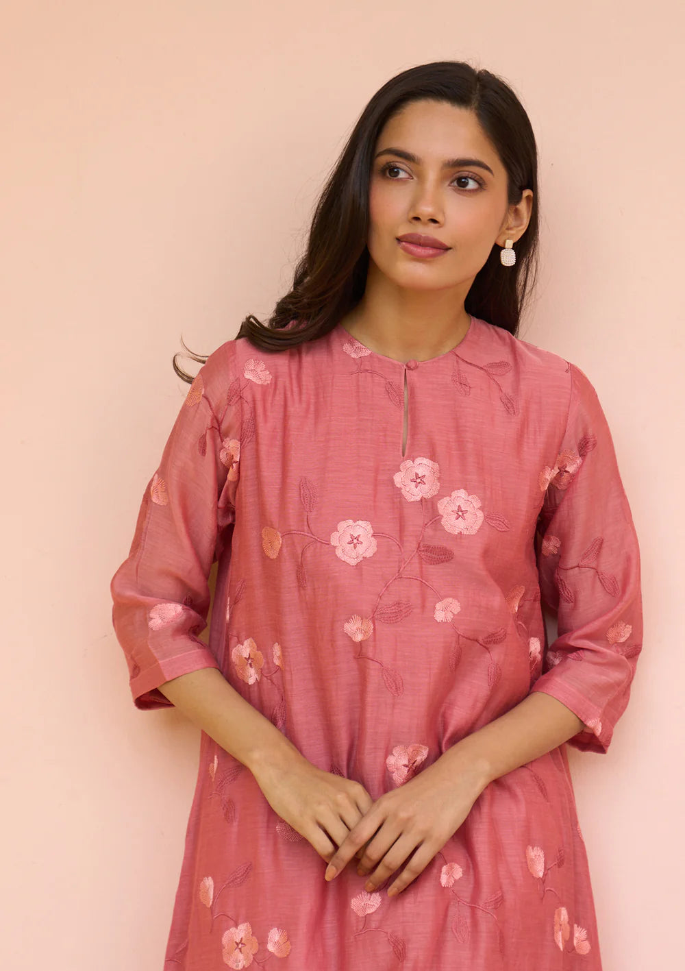 Hibiscus Embroidered Co-ord Set
